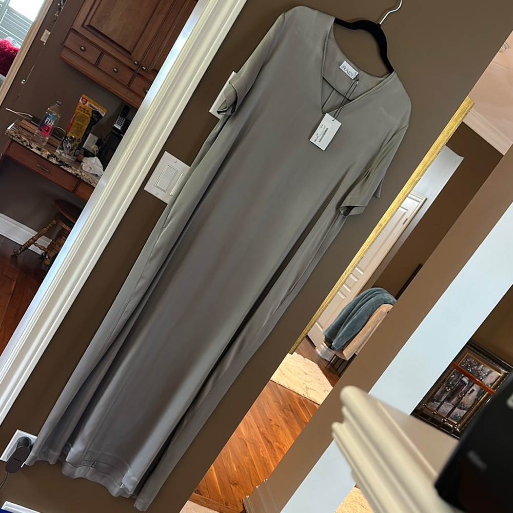 RAEY gray silk day dress